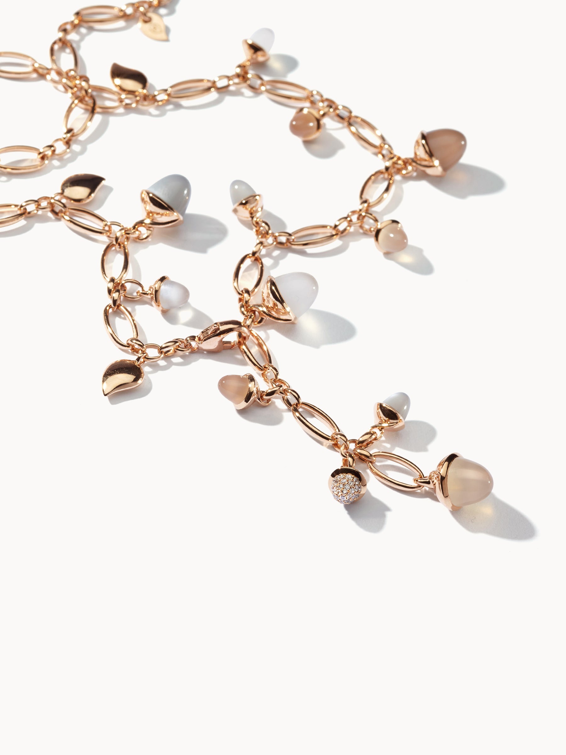 Necklace MIKADO 'Cashmere' with Diamond Pavé - 56 cm