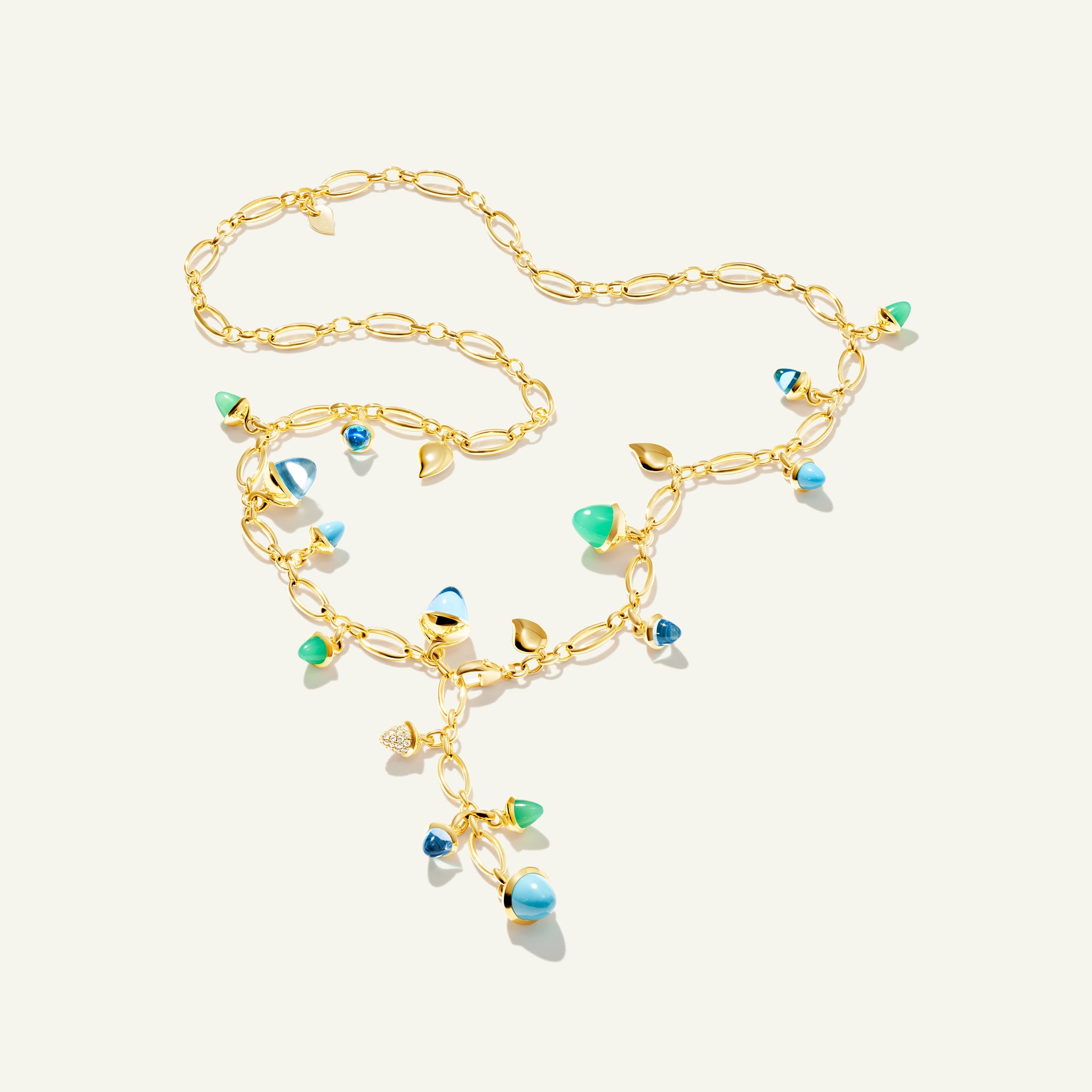 MIKADO Halskette, 56 cm in 'Lagoon' mit Diamond Pavé