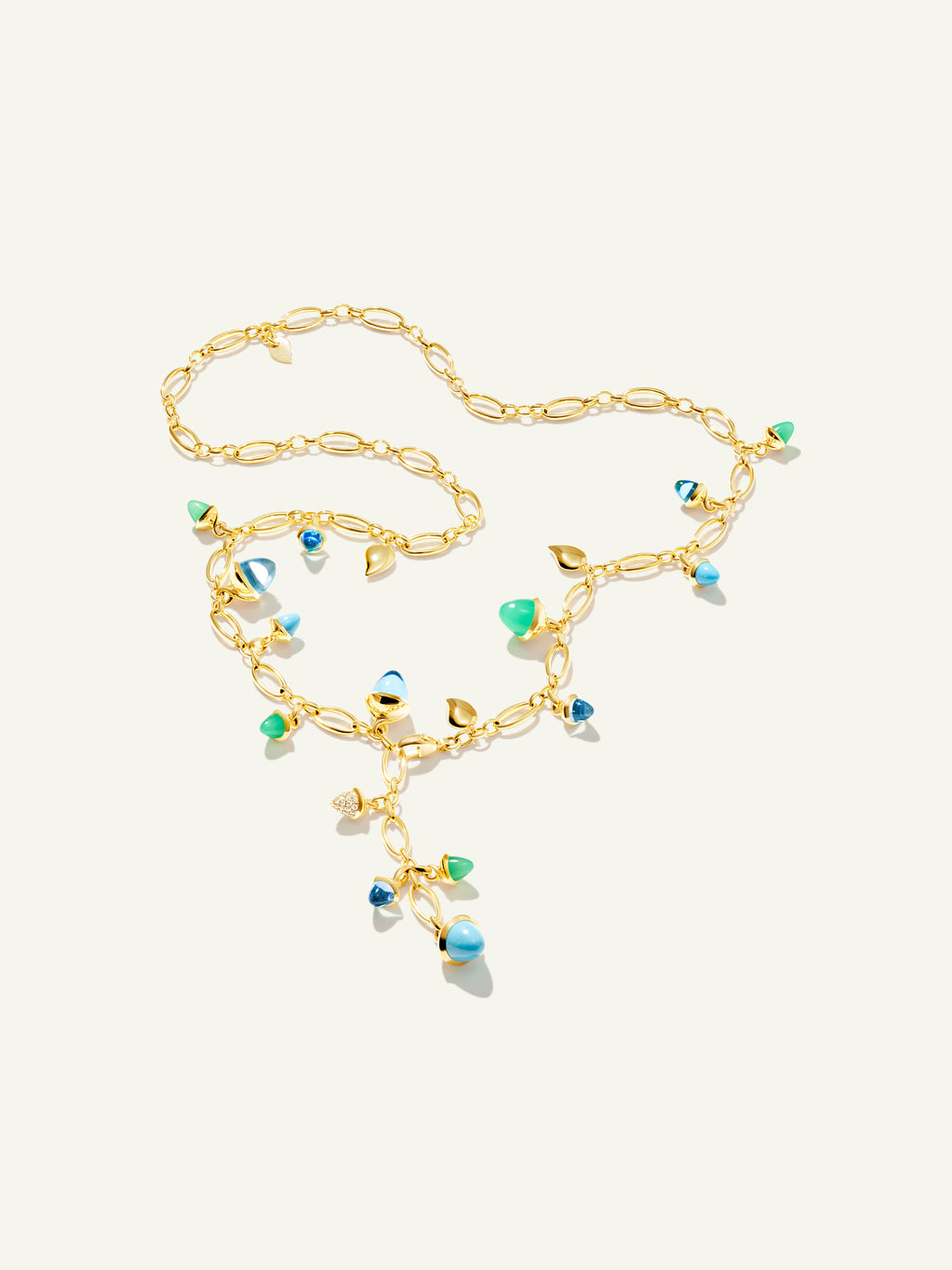 MIKADO Halskette, 56 cm in 'Lagoon' mit Diamond Pavé