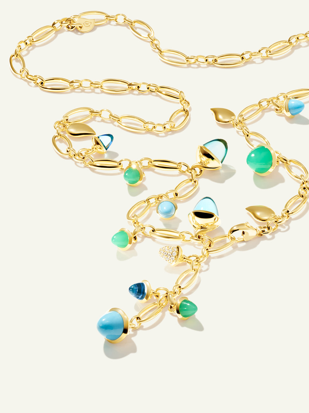 MIKADO Halskette, 56 cm in 'Lagoon' mit Diamond Pavé