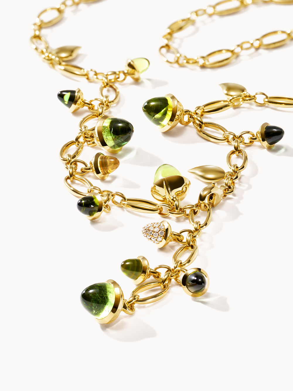 MIKADO Halskette, 56 cm in 'Rainforest' mit Diamond Pavé