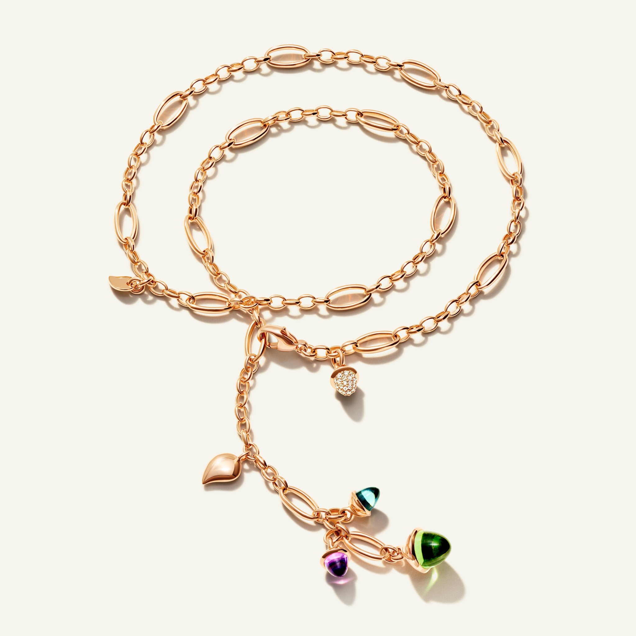 MIKADO Halskette, 51 cm in 'Aurora' with Diamond Pavé