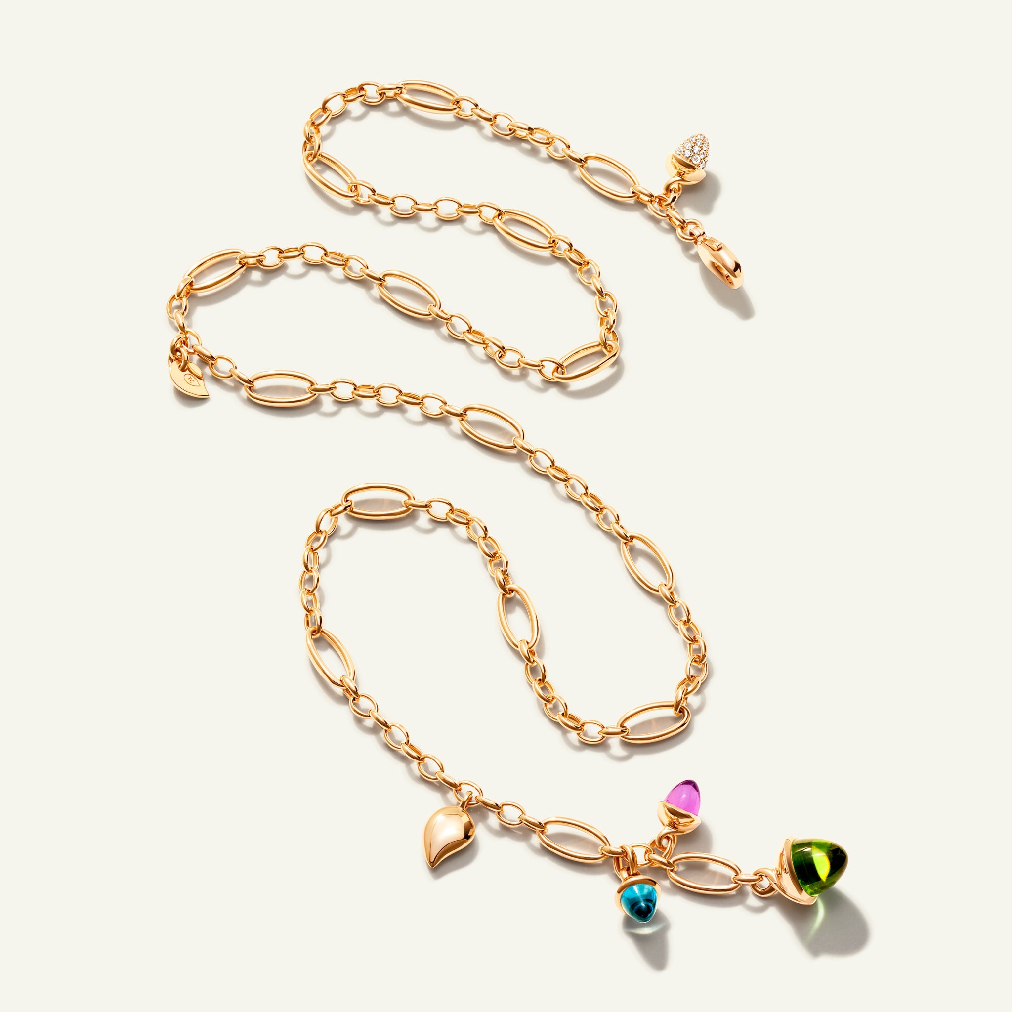 MIKADO Halskette, 51 cm in 'Aurora' with Diamond Pavé