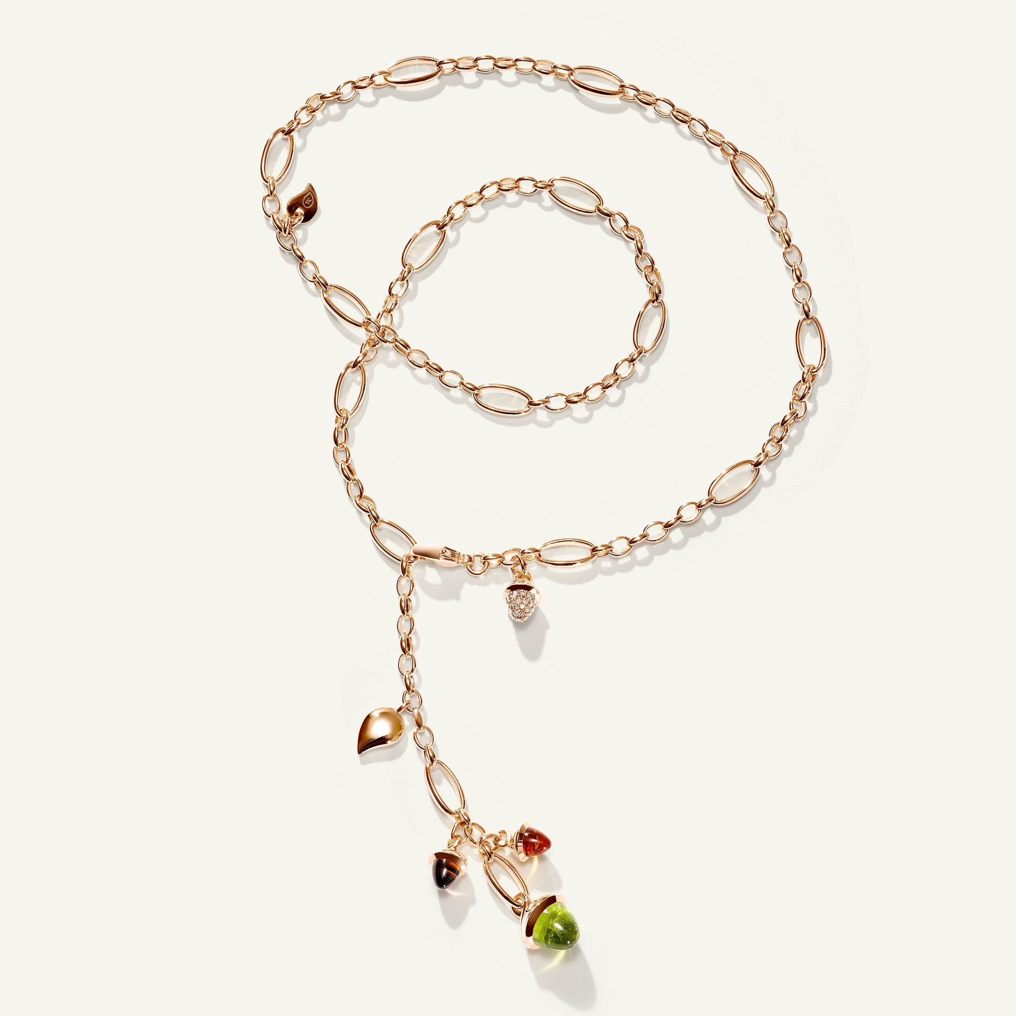 MIKADO Halskette, 51 cm in 'Indian Summer' mit Champagne Diamant Pavé