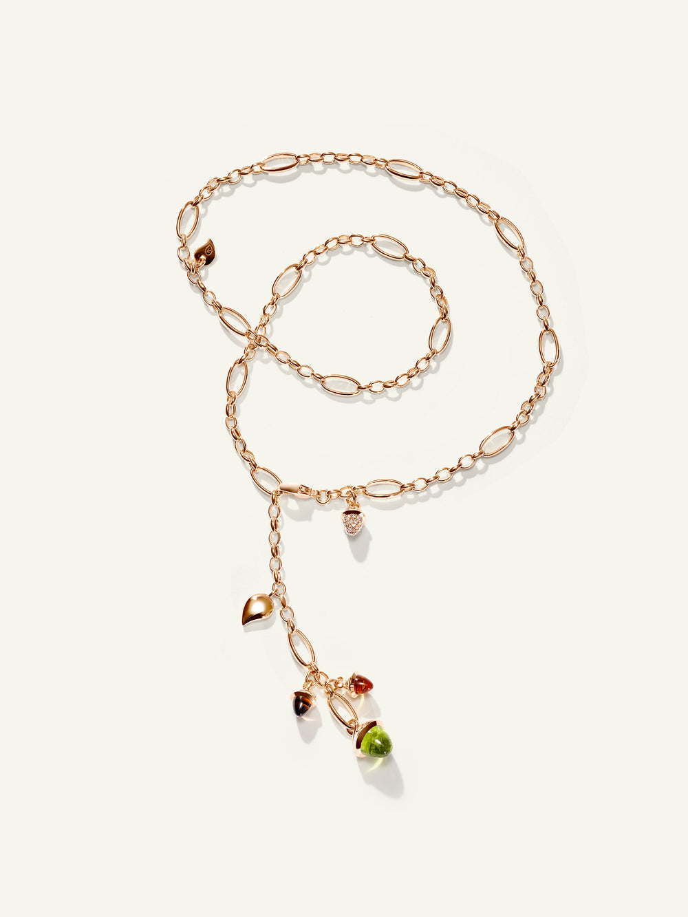 MIKADO Halskette, 51 cm in 'Indian Summer' mit Champagne Diamant Pavé