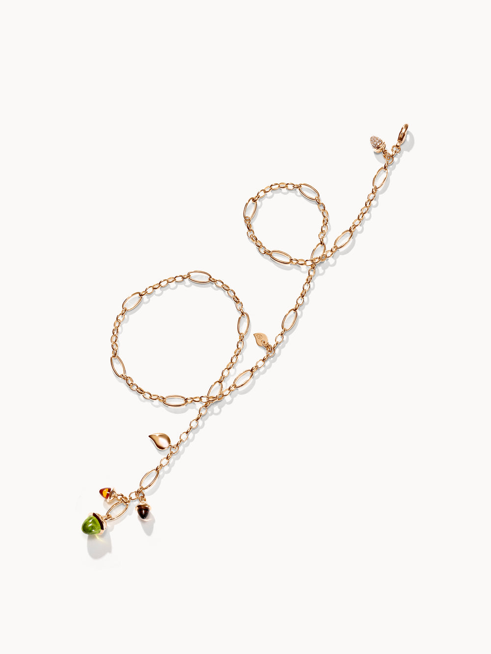 MIKADO Halskette, 51 cm in 'Indian Summer' mit Champagne Diamant Pavé