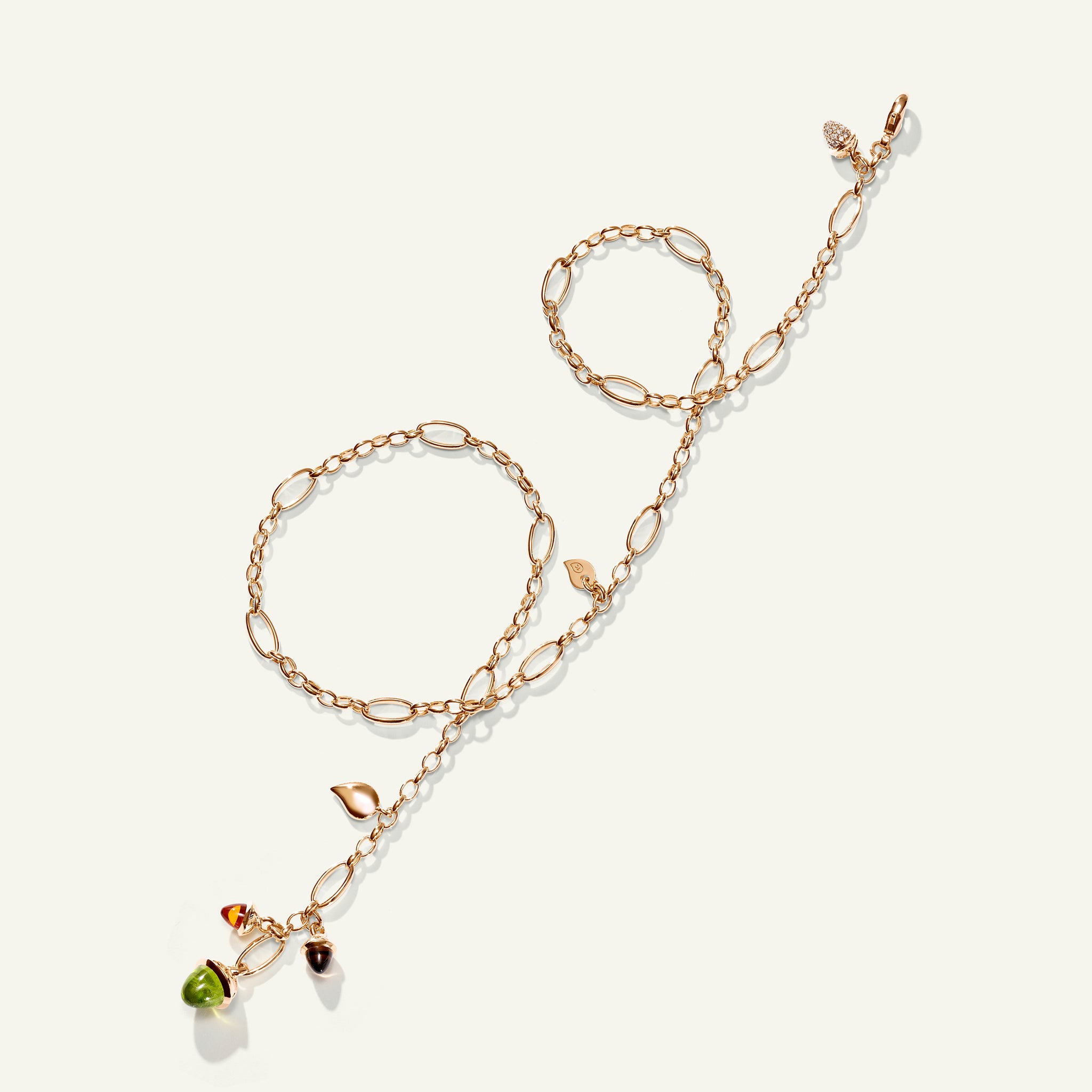 MIKADO Halskette, 51 cm in 'Indian Summer' mit Champagne Diamant Pavé