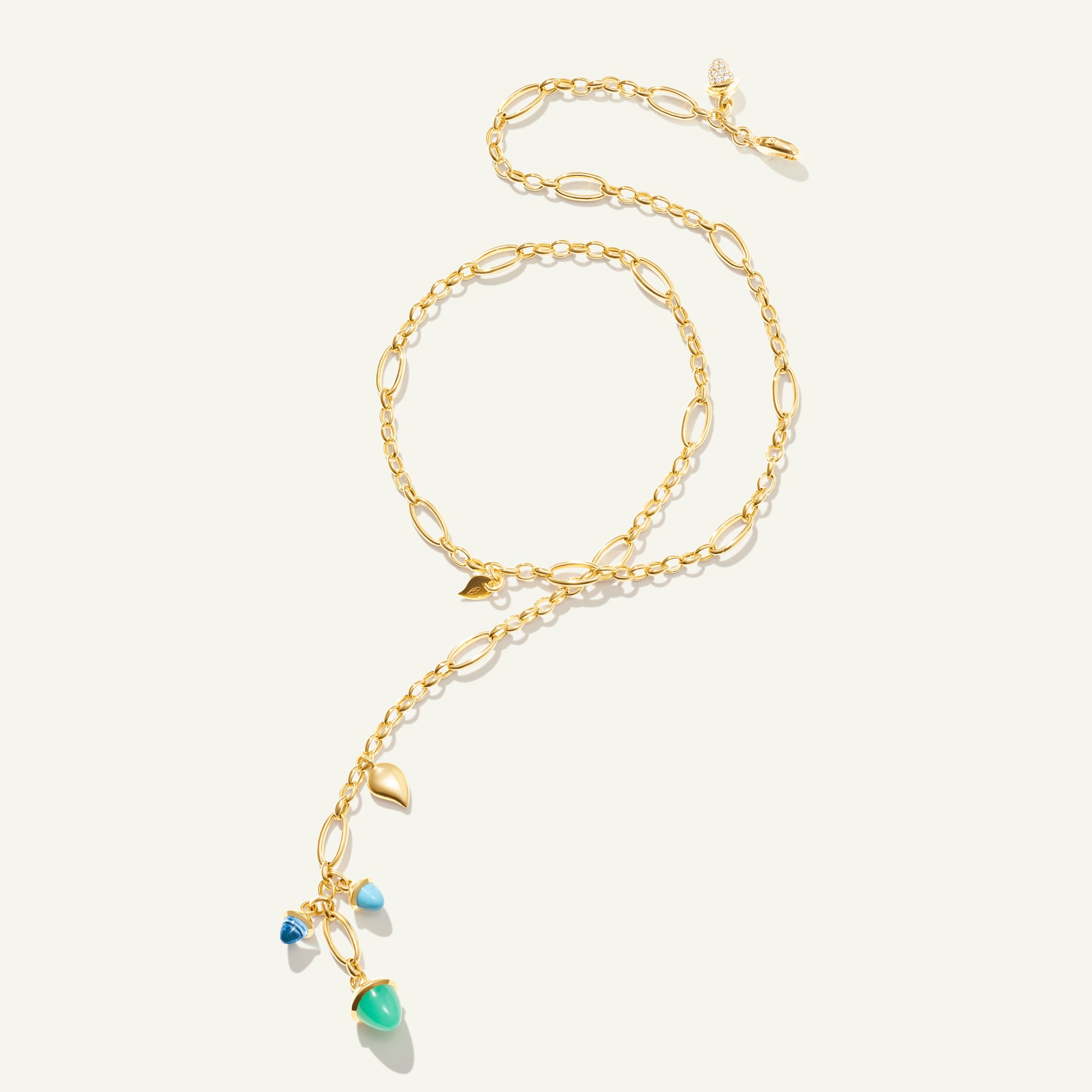 MIKADO Halskette, 51 cm in 'Lagoon' mit Diamond Pavé