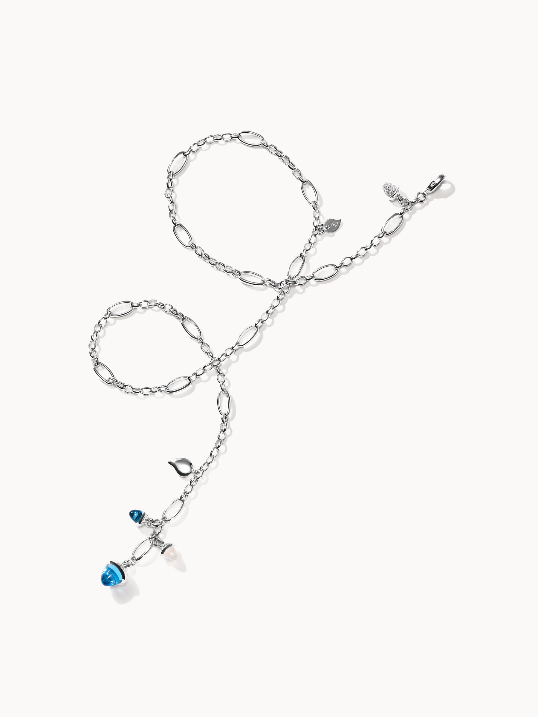 MIKADO Halskette, 51 cm in 'Ocean' mit Diamond Pavé