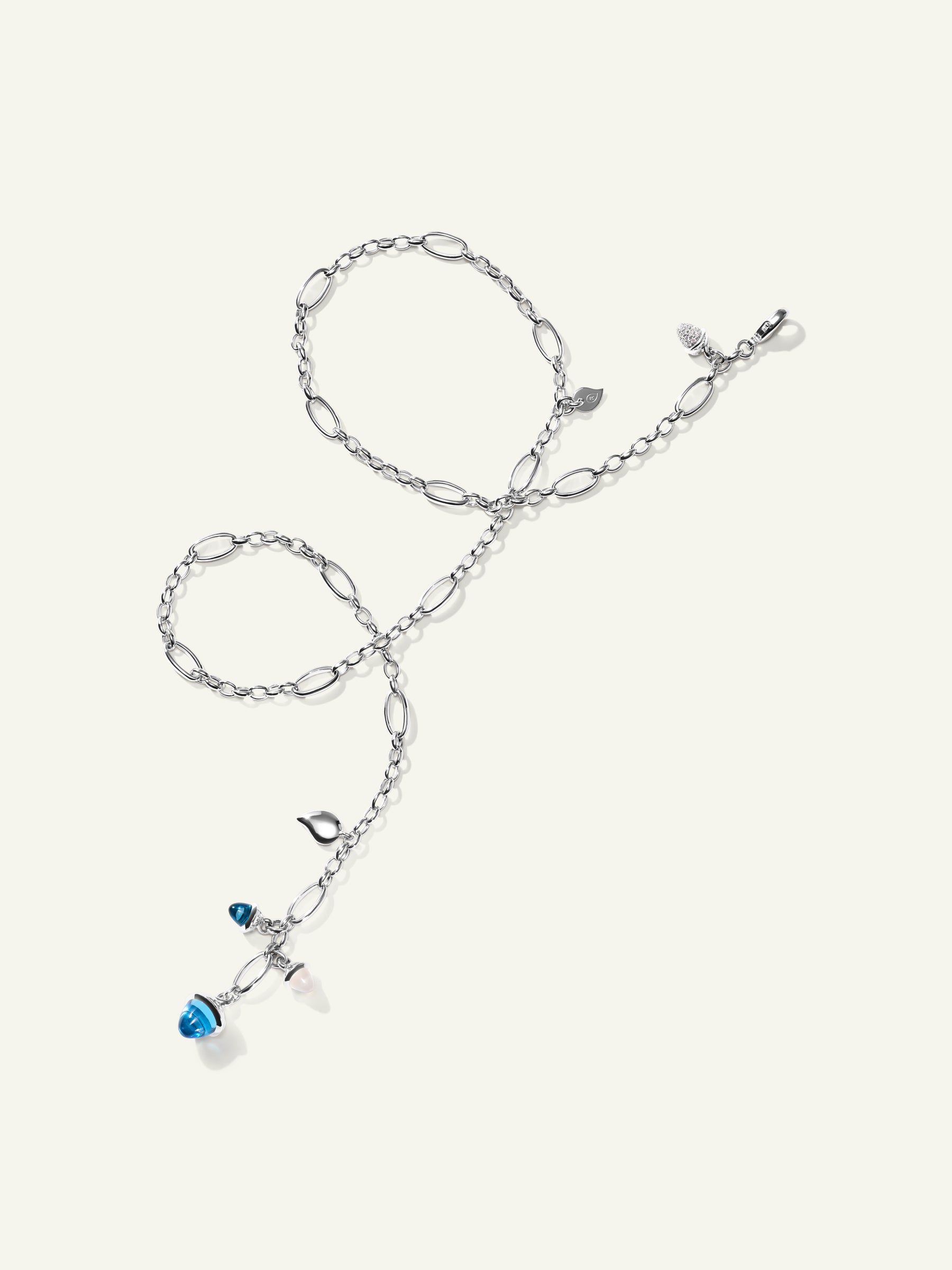 MIKADO Halskette, 51 cm in 'Ocean' mit Diamond Pavé