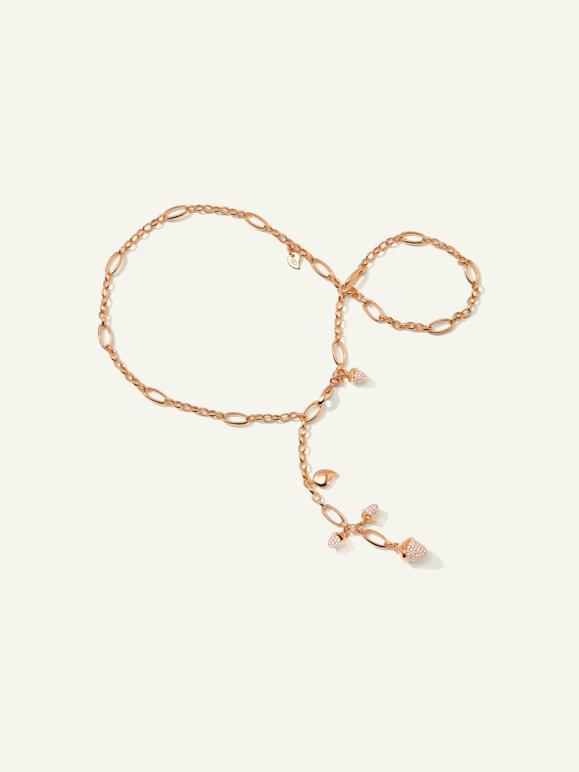 MIKADO Halskette, 51 cm mit Diamant Pavé