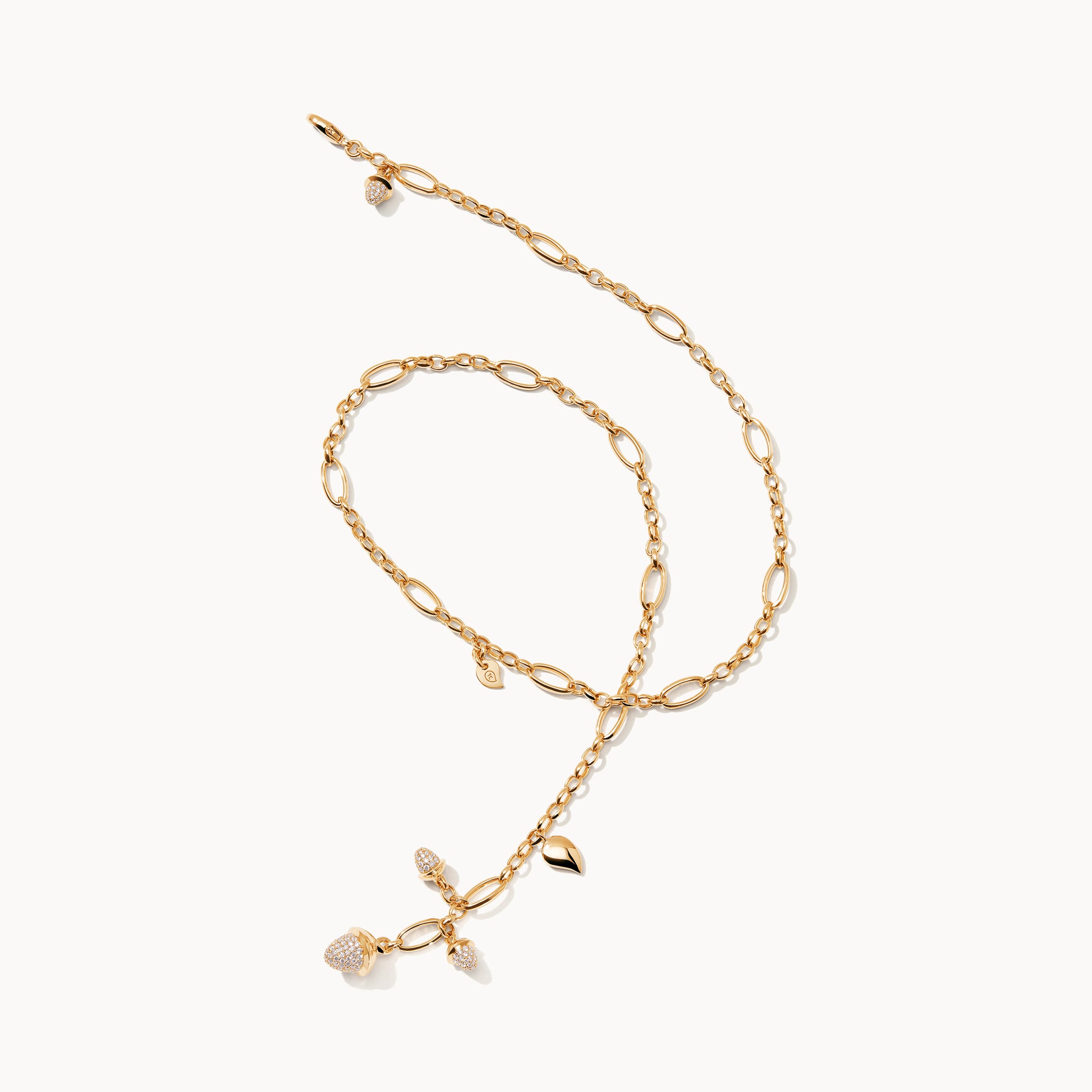 MIKADO Delicate Necklace, 51 cm with Diamond Pavé