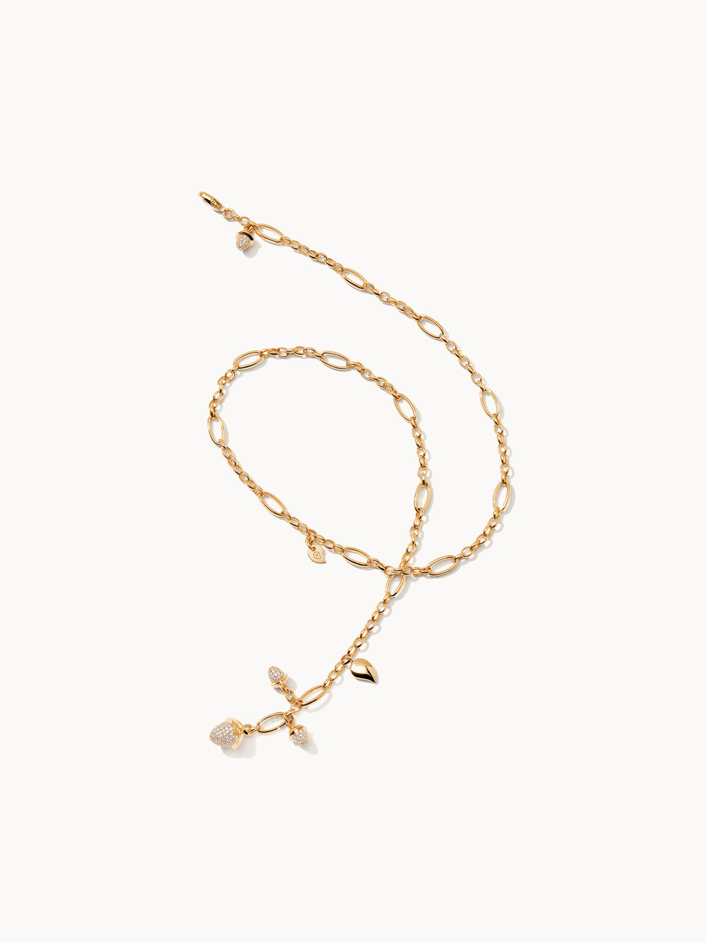 MIKADO Delicate Necklace, 51 cm with Diamond Pavé