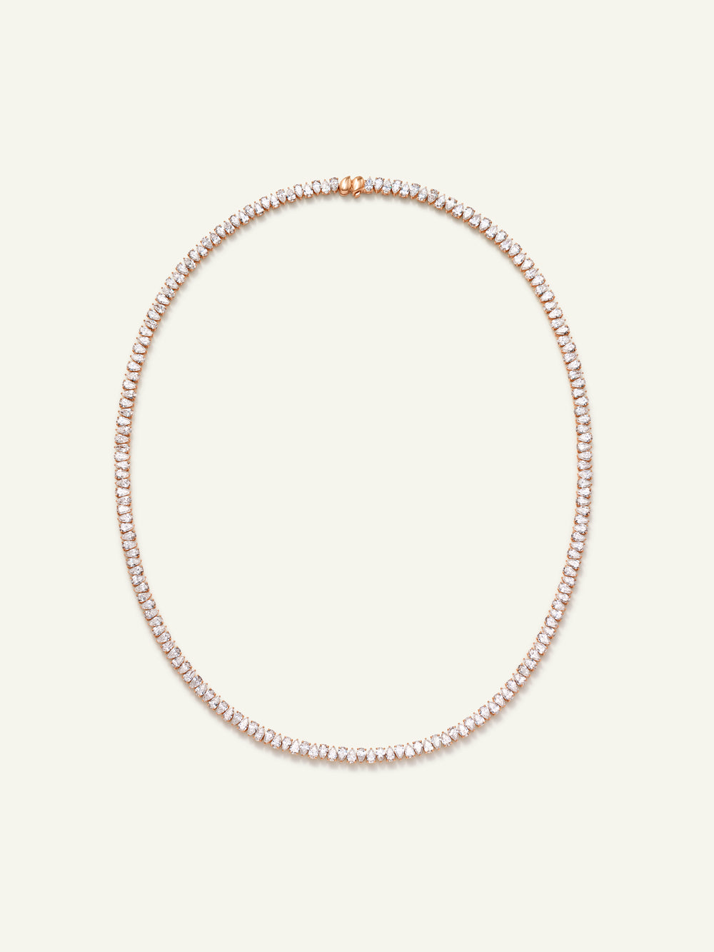 N-SIG-R-Cl-rg | Necklace SIGNATURE Rivière pear shape Diamonds