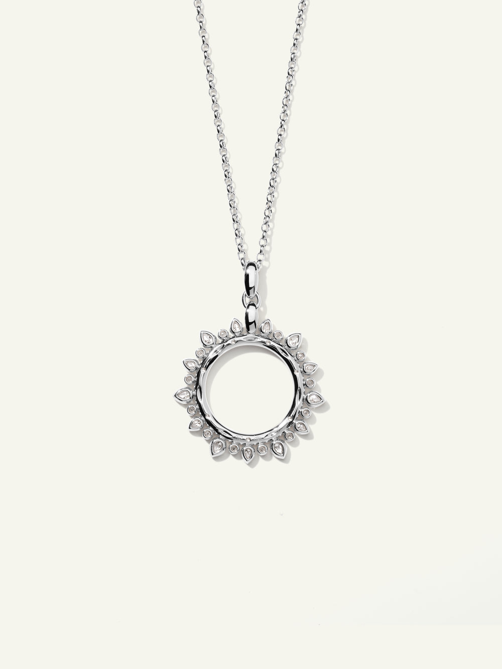 Pendant GYPSY 'Classic' Sun large with Diamonds