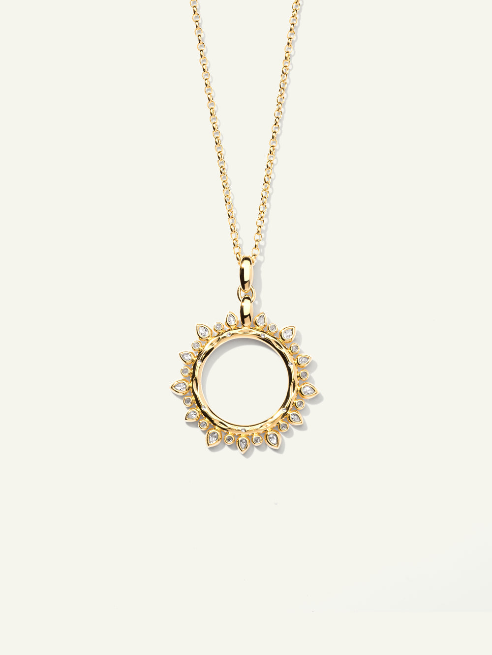 Pendant GYPSY 'Classic' Sun large with Diamonds