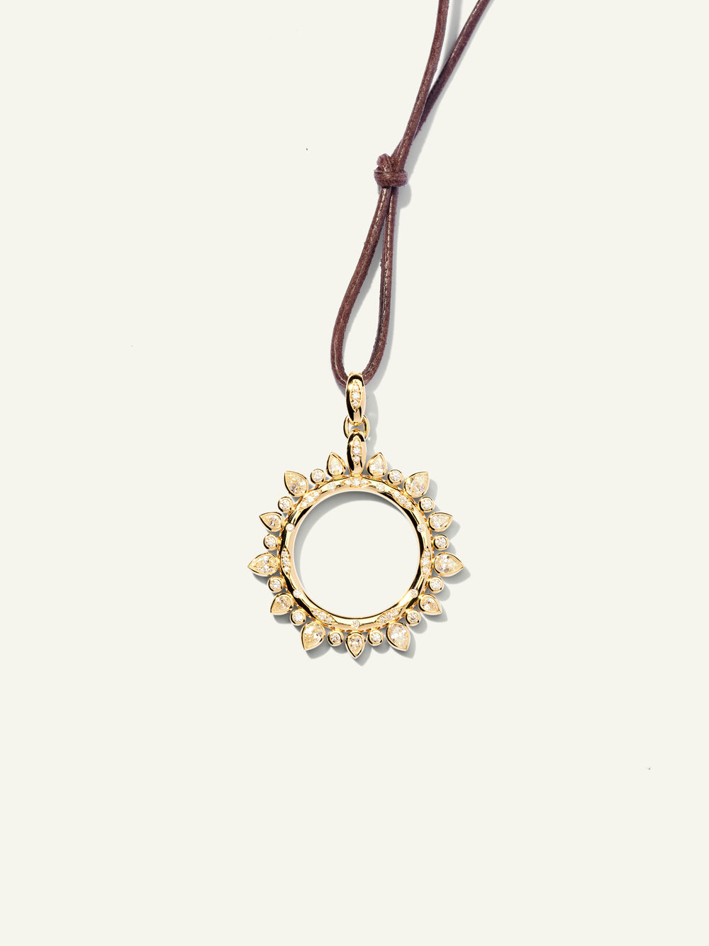 Pendant GYPSY 'Classic' Sun large with Diamonds