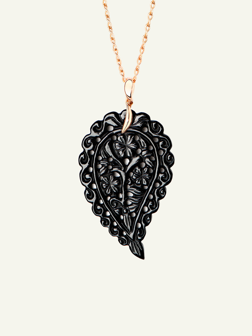 INDIA Large Pendant with Black Onyx