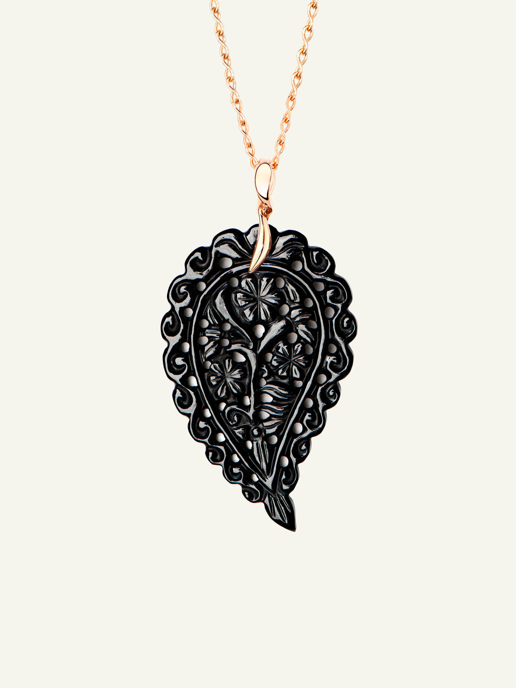 INDIA Large Pendant with Black Onyx
