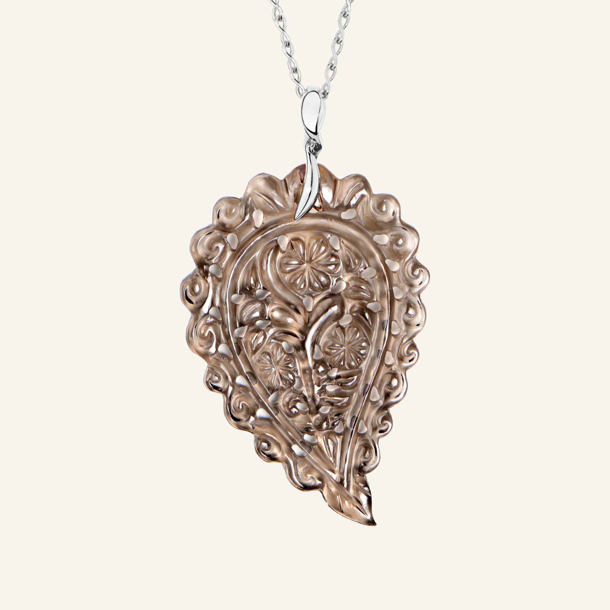 INDIA Large Anhänger mit Rauchquarz