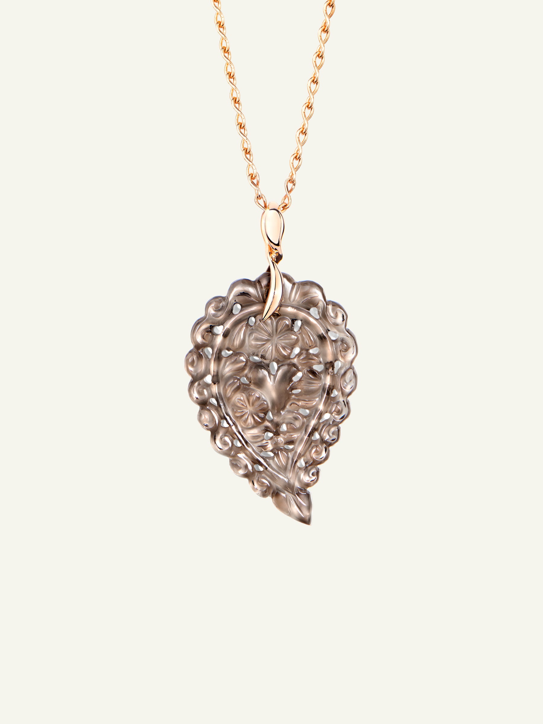 INDIA Medium Pendant with Smoky Quartz