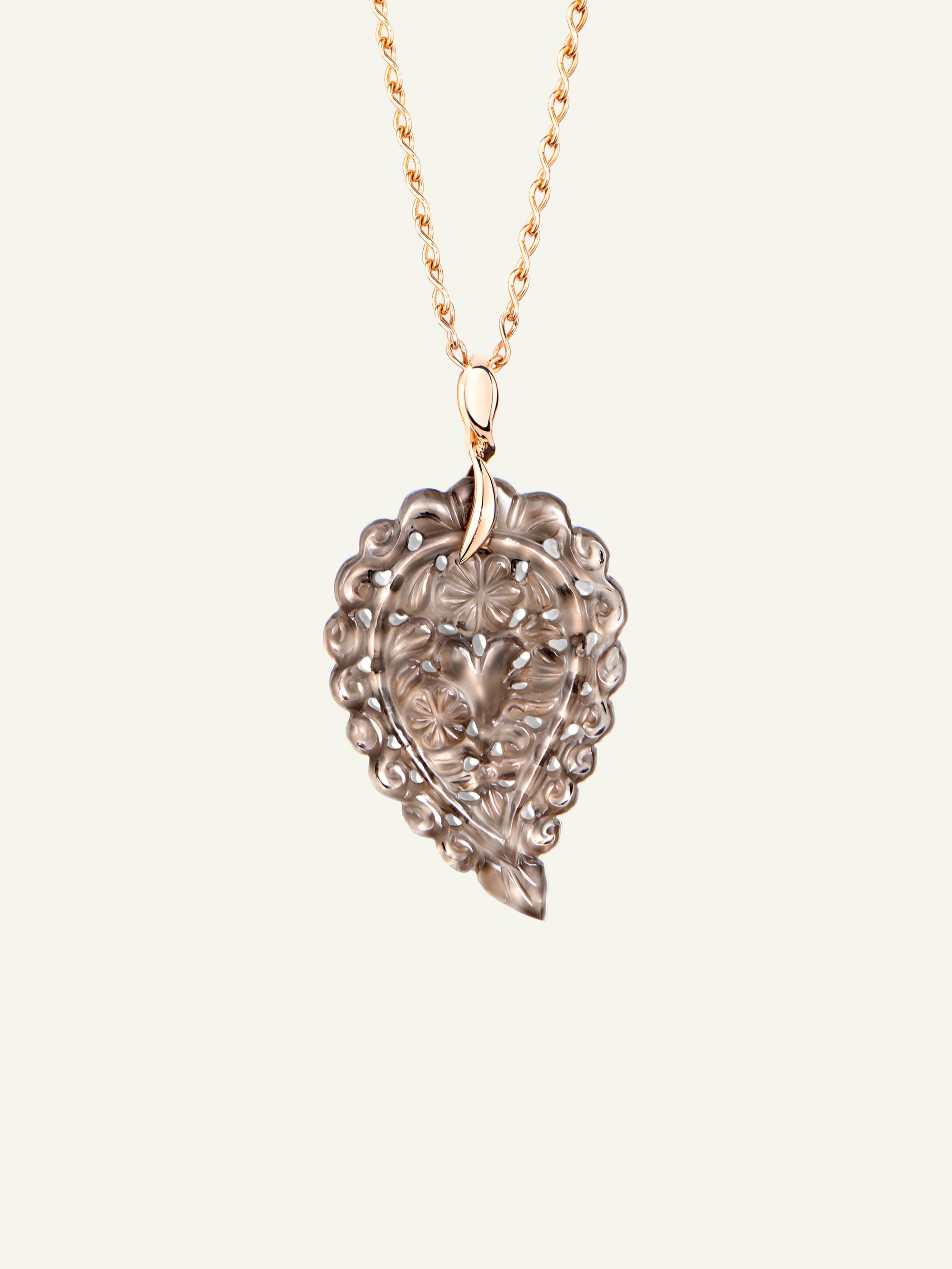 INDIA Medium Pendant with Smoky Quartz