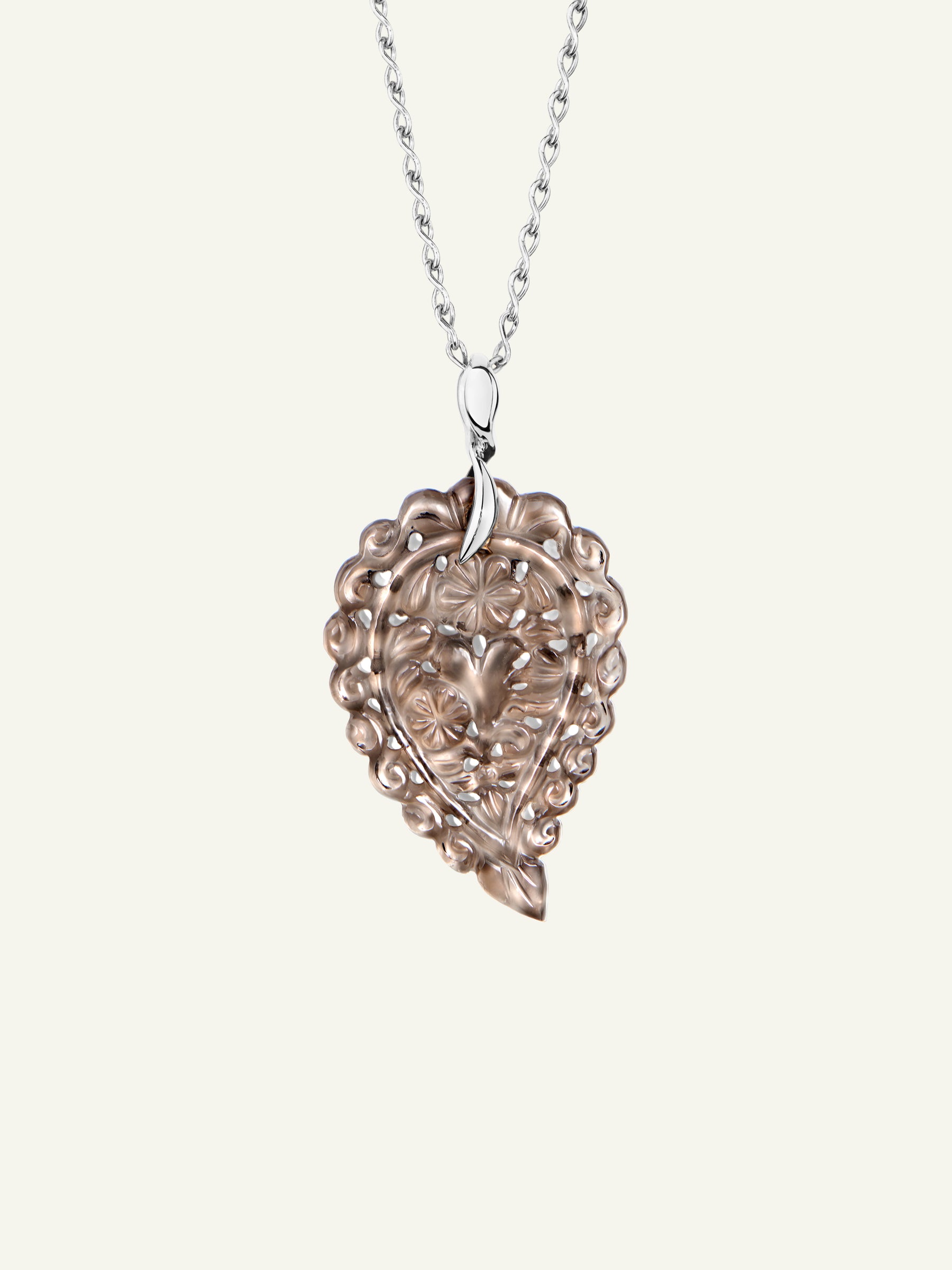 INDIA Medium Pendant with Smoky Quartz