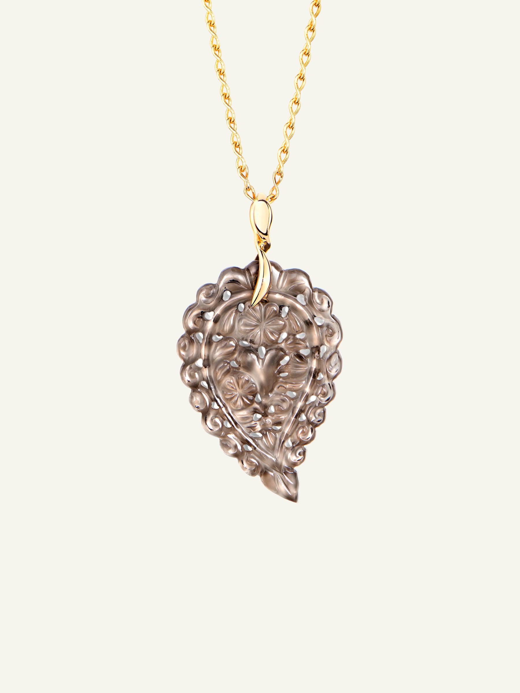 INDIA Medium Pendant with Smoky Quartz