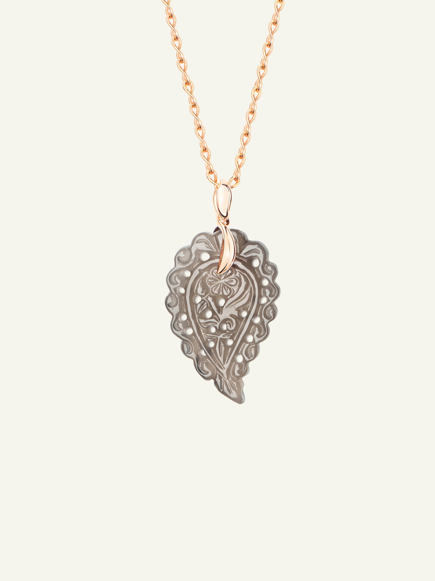 P-IND-s-Gre-rg | INDIA Small Pendant with Grey Chalcedony