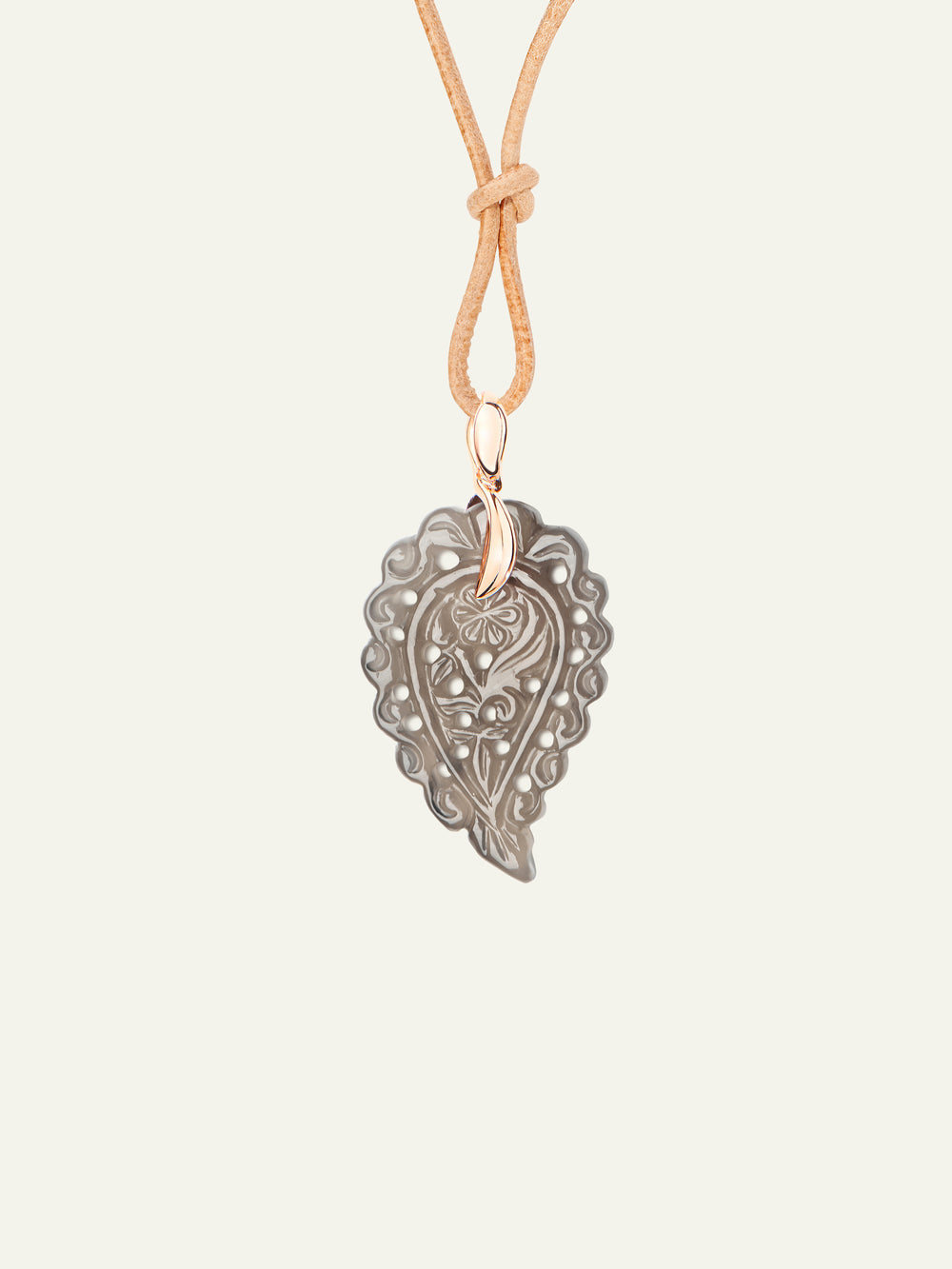 P-IND-s-Gre-rg | INDIA Small Pendant with Grey Chalcedony