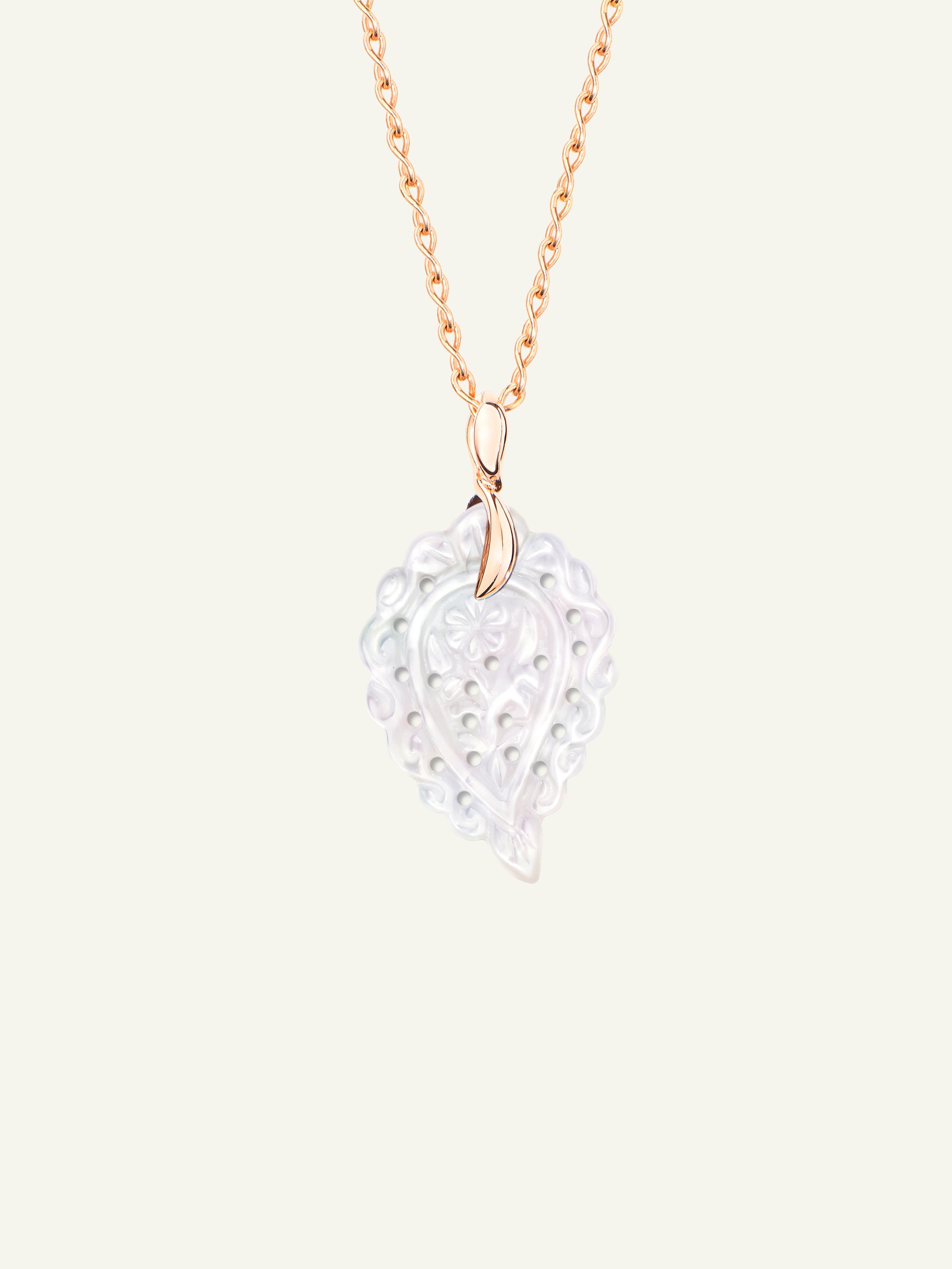 P-IND-s-MPw-rg | INDIA Small Pendant with Mother of Pearl