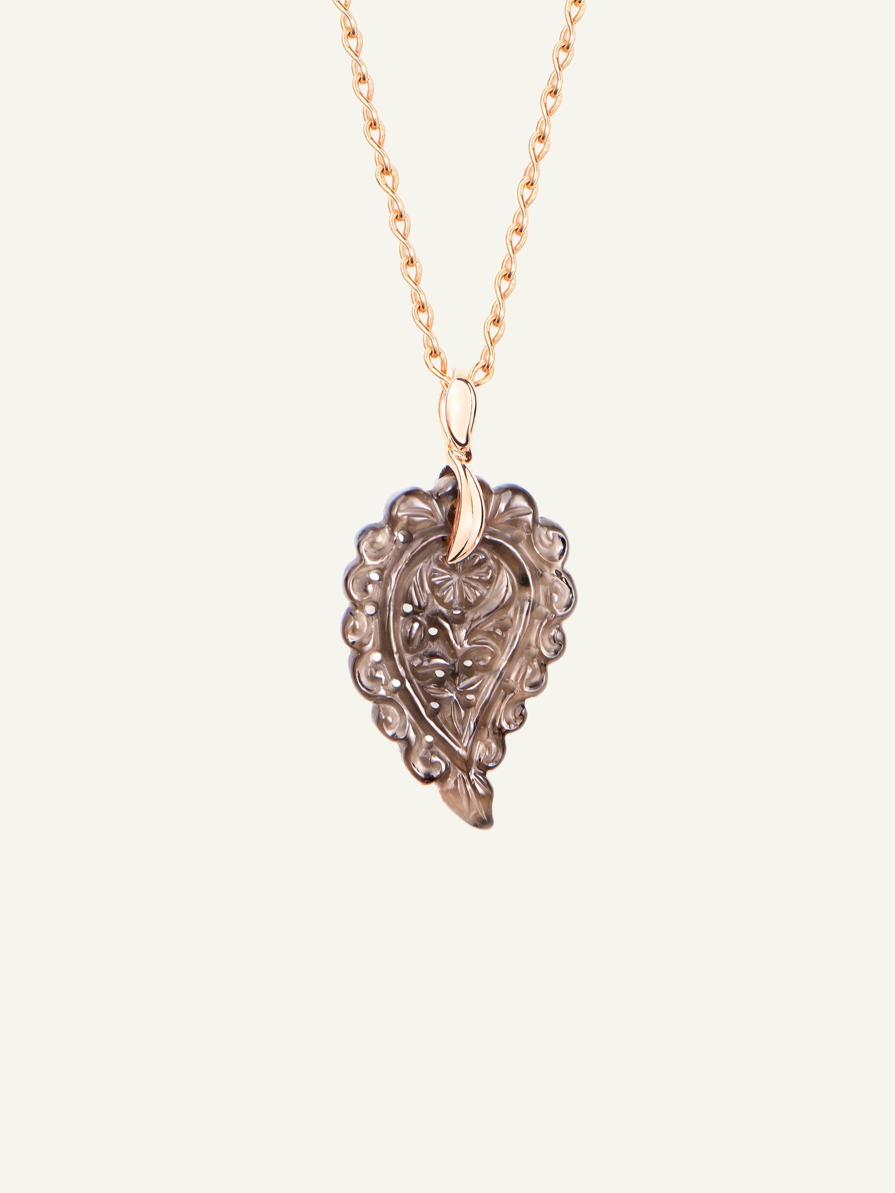 P-IND-s-Smo-rg | INDIA Small Pendant with Smoky Quartz