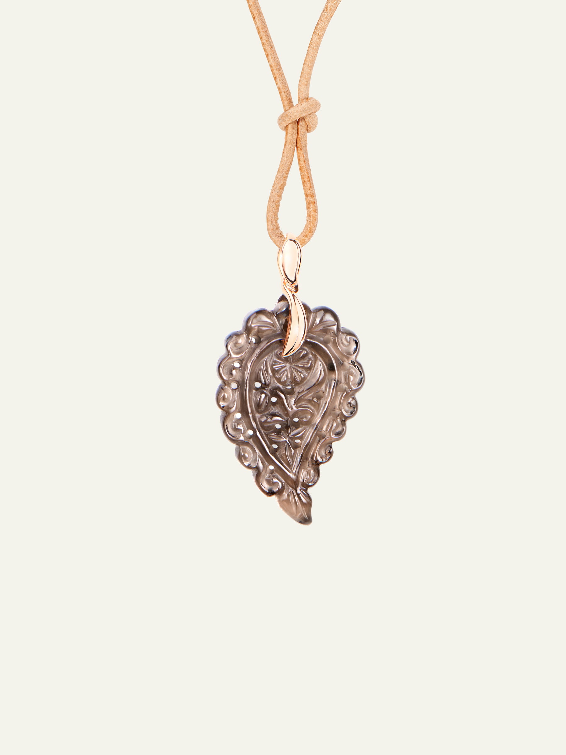 P-IND-s-Smo-rg | INDIA Small Pendant with Smoky Quartz