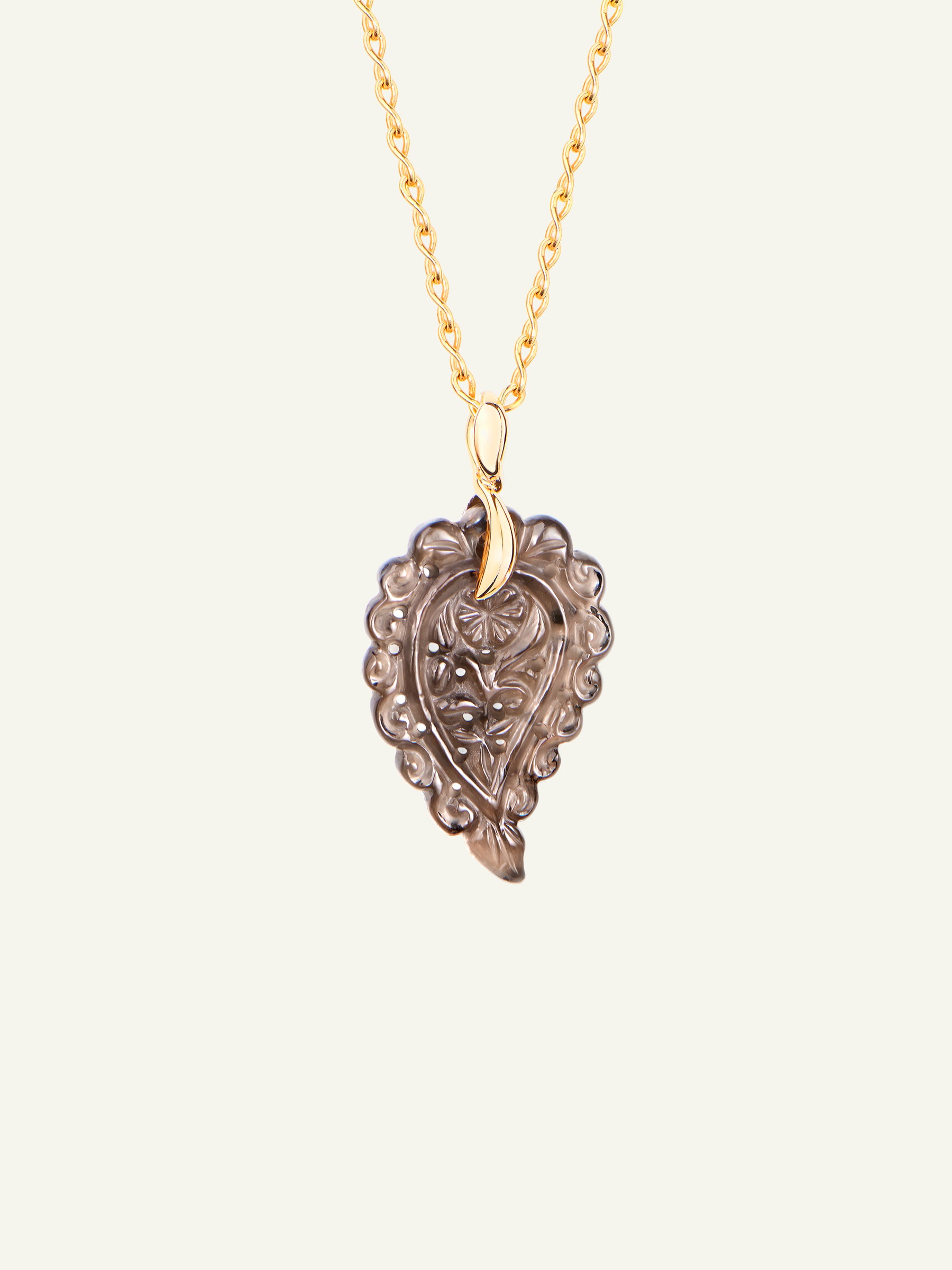 INDIA Small Pendant with Smoky Quartz