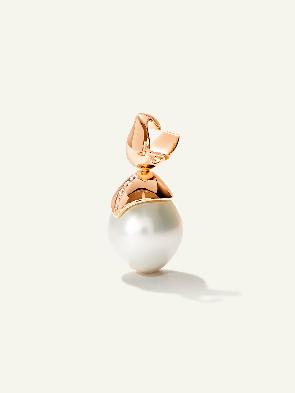 P-PRL-SSP15-p-rg | Pendant Southsea PEARL 15 mm with Diamond Pavé