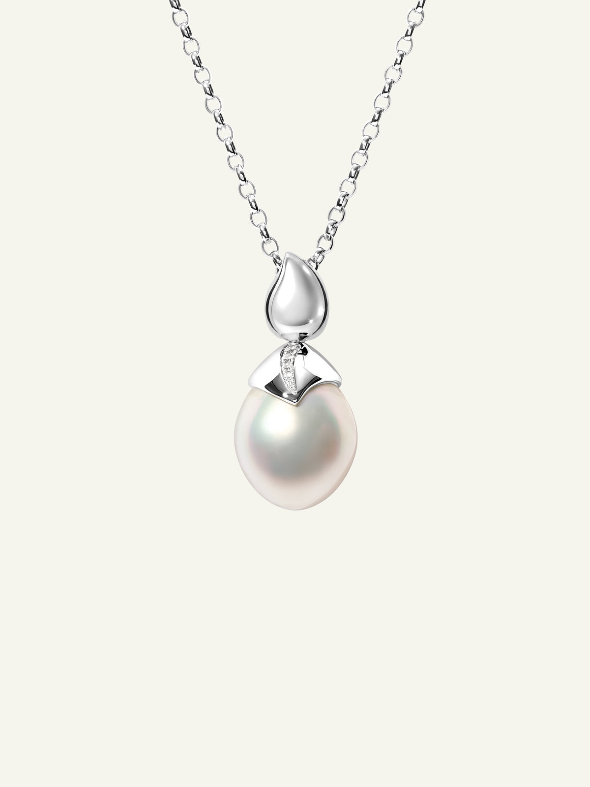 Pendant Southsea PEARL 15 mm mit Diamant Pavé
