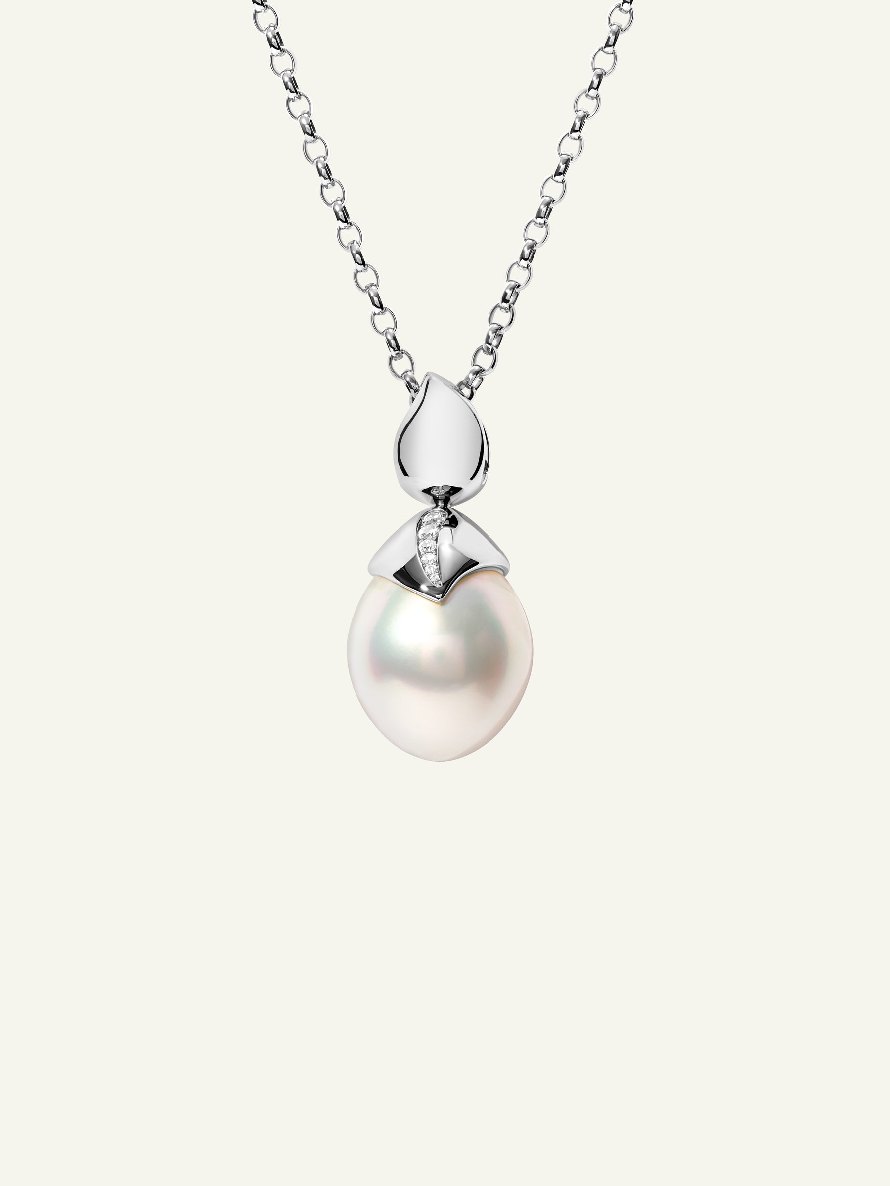 Pendant Southsea PEARL 15 mm mit Diamant Pavé