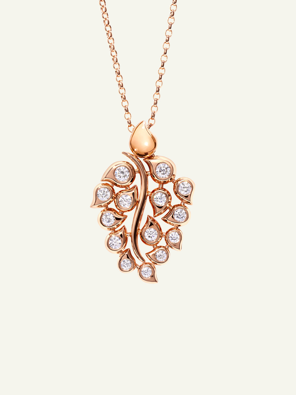 SNOWFLAKES Leaf Pendant in Classic / 'Primaluce'