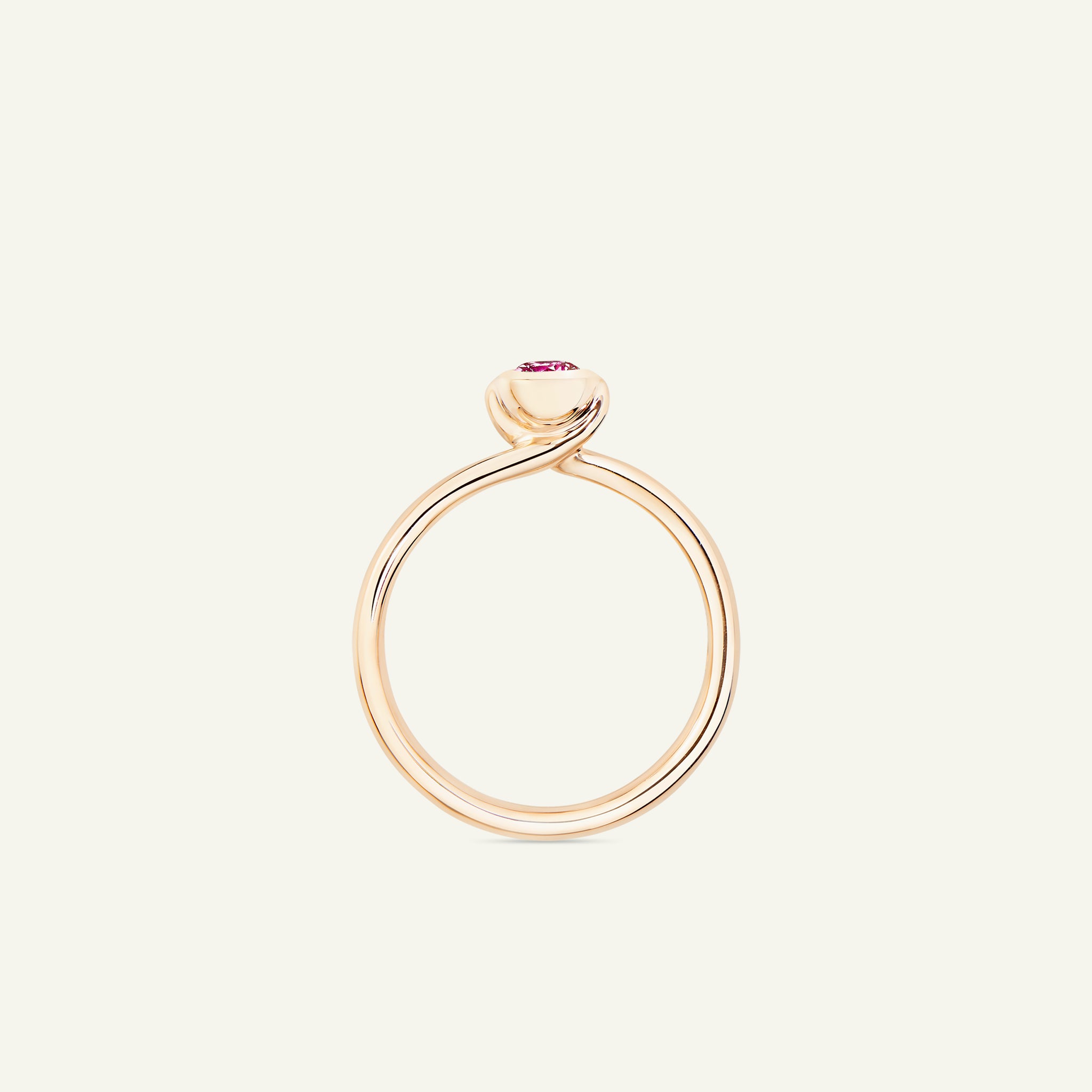 BOUTON Solitaire Ring mit Pink Spinell