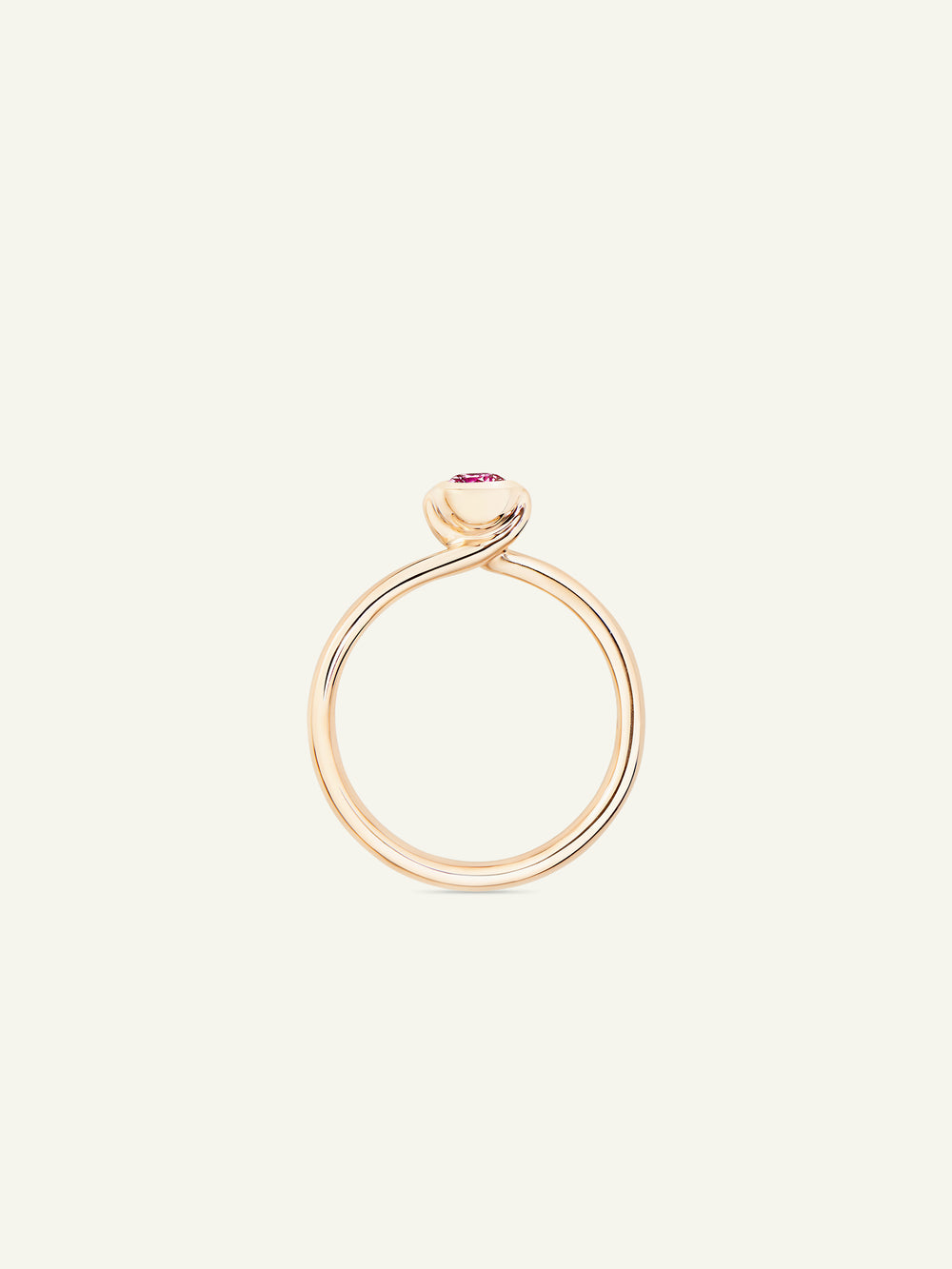 BOUTON Solitaire Ring mit Pink Spinell
