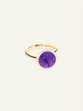 BOUTON Large Ring with Amethyst