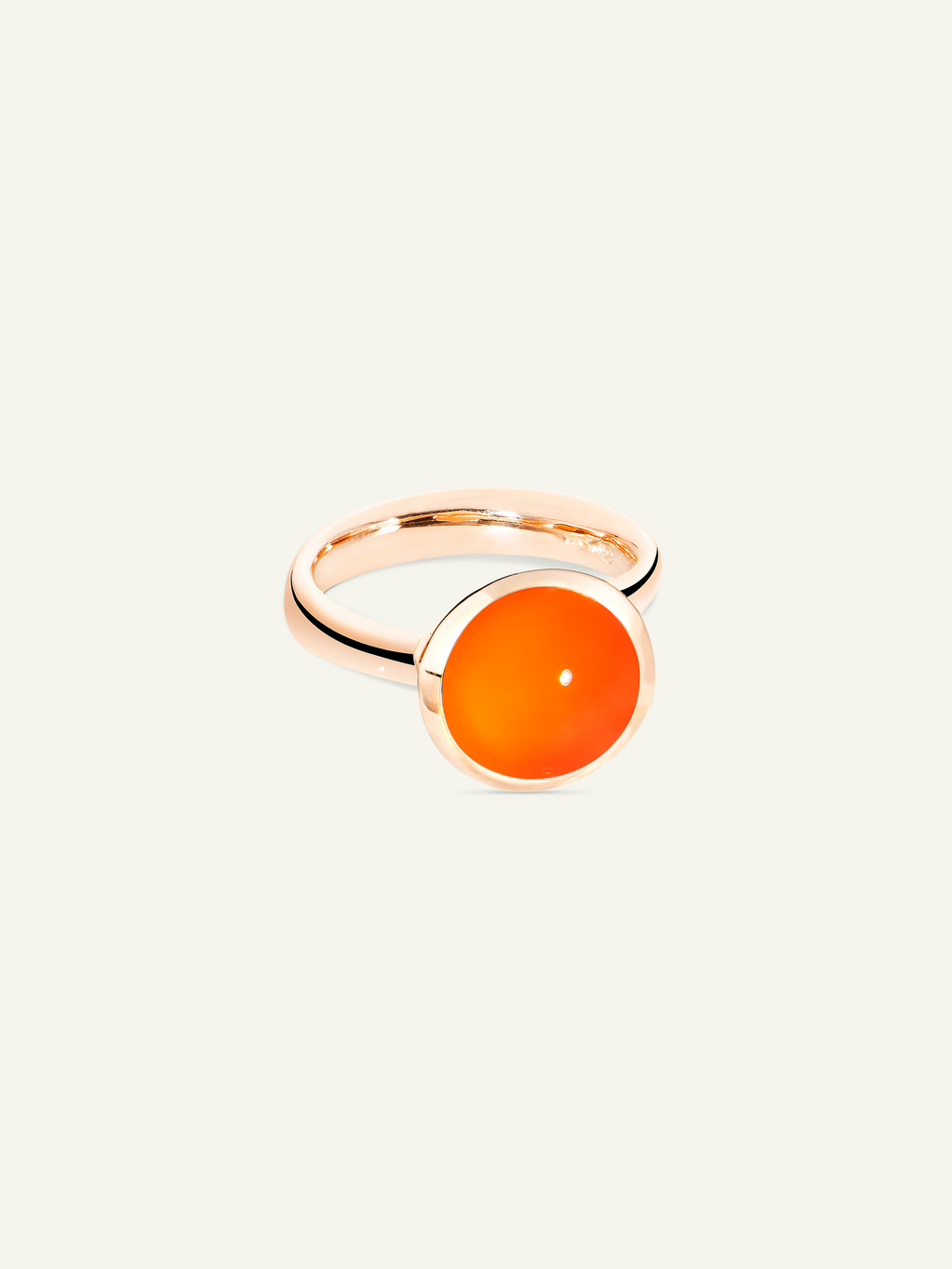 BOUTON Large Ring with Carnelian