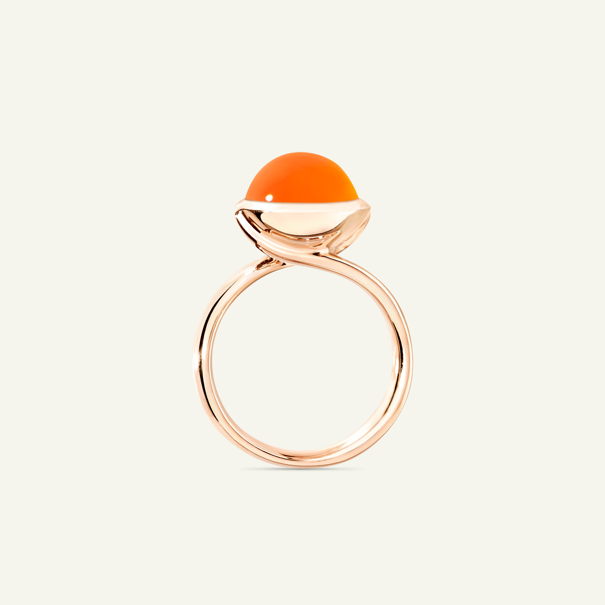 BOUTON Large Ring with Carnelian