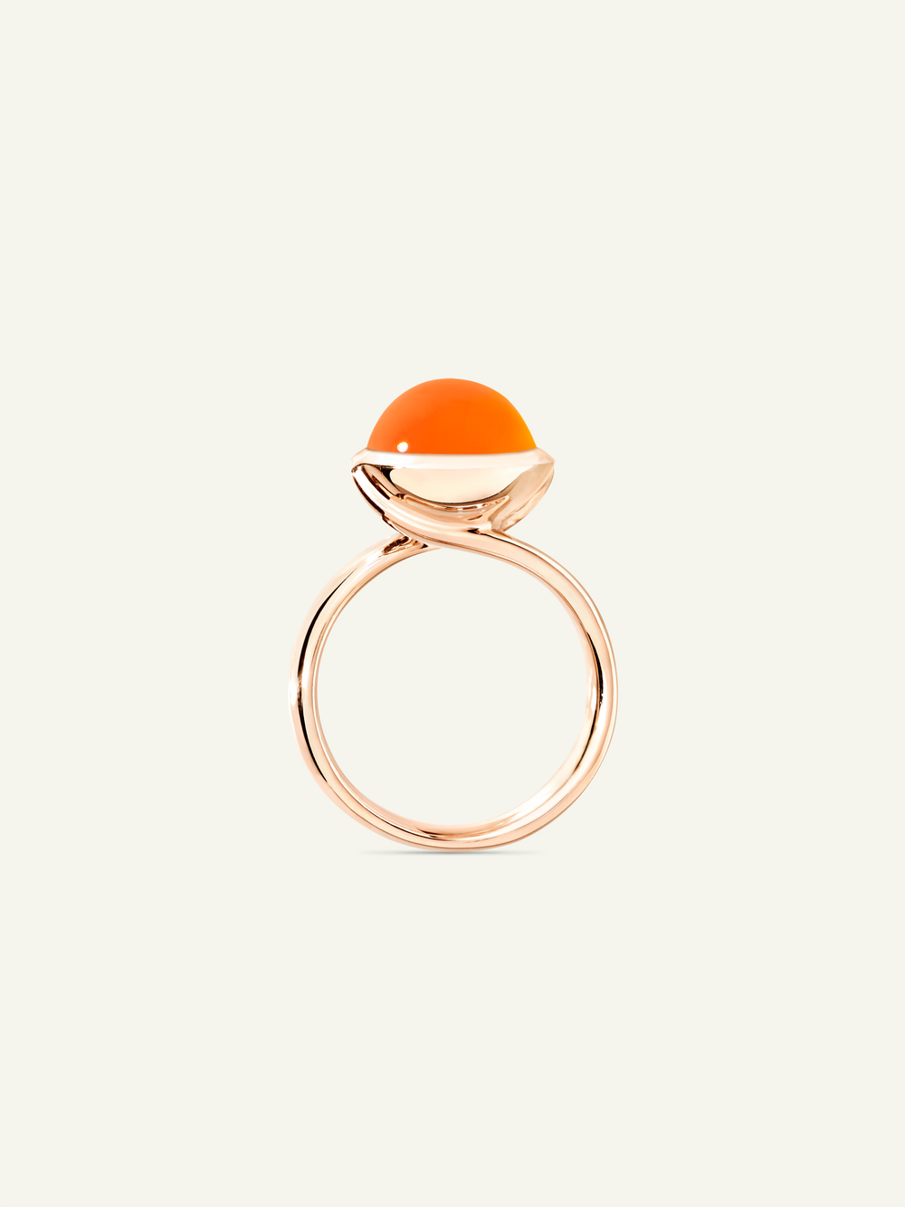BOUTON Large Ring with Carnelian