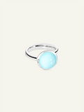 BOUTON Large Ring with Aqua Chalcedony