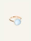 BOUTON Large Ring with Blue Chalcedony