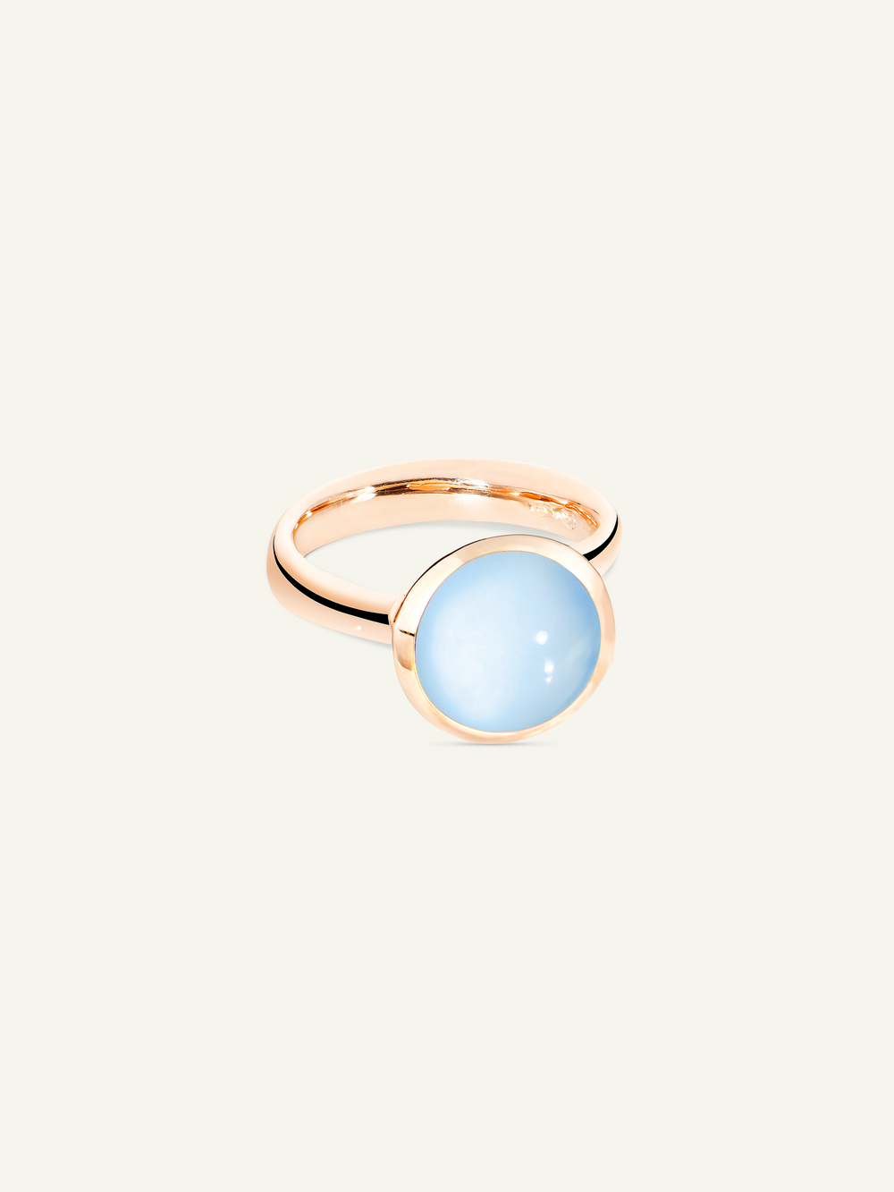 BOUTON Large Ring with Blue Chalcedony