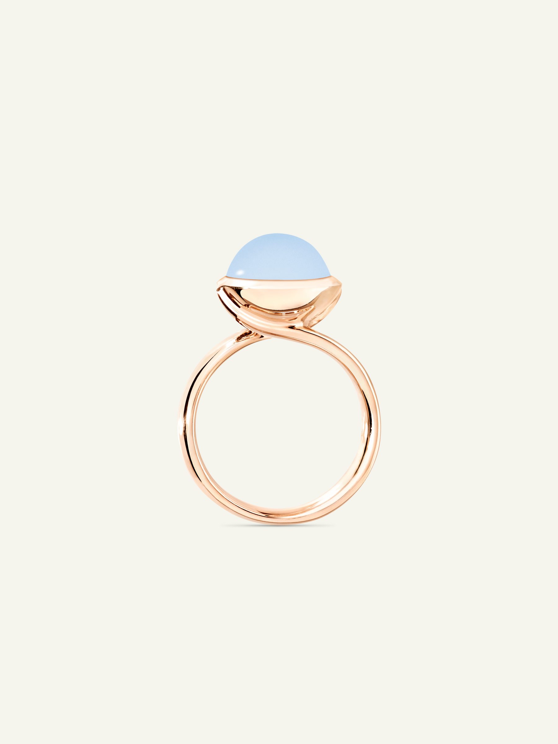 BOUTON Large Ring with Blue Chalcedony