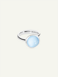 BOUTON Large Ring with Blue Chalcedony