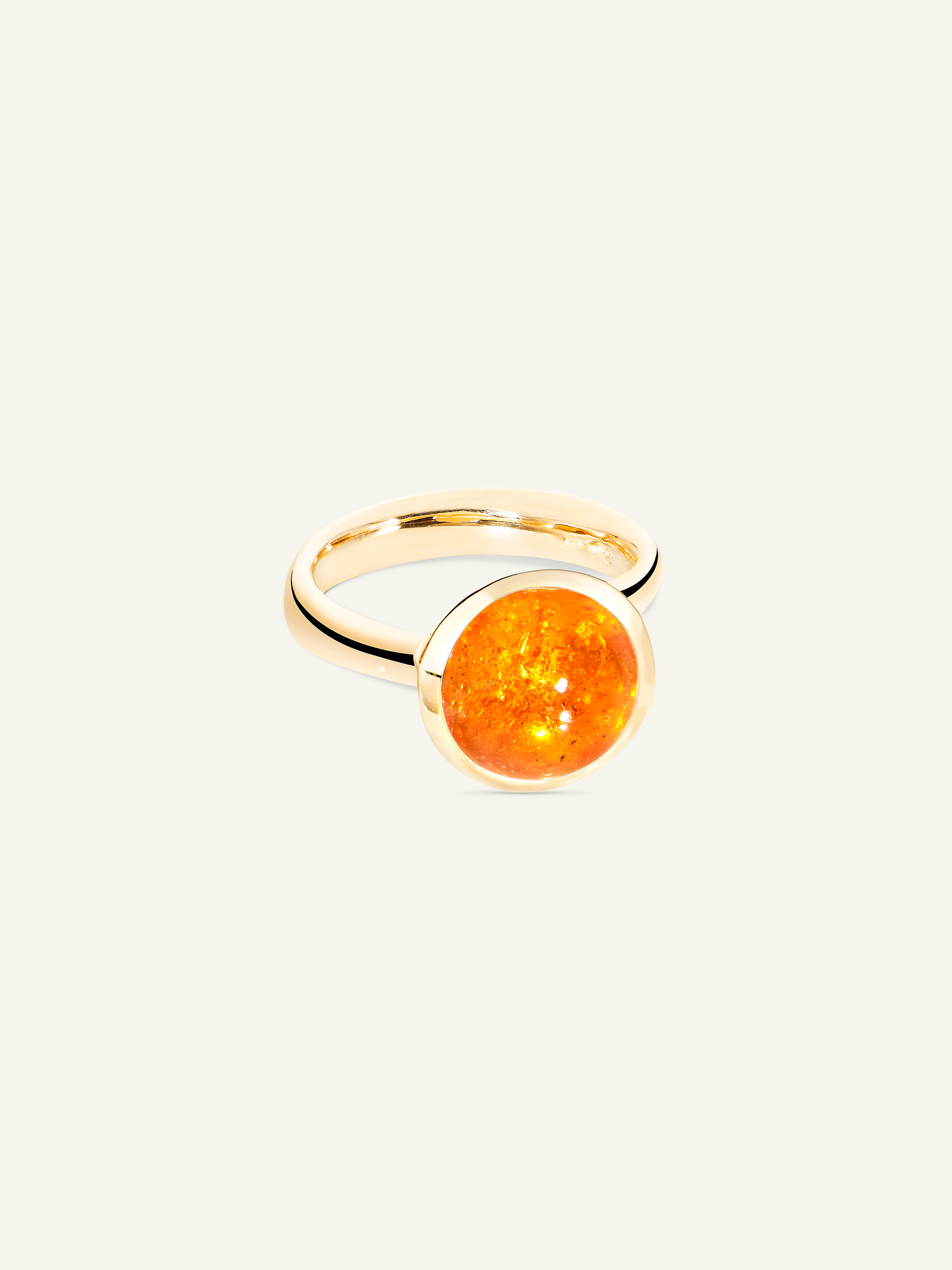 BOUTON Large Ring mit Mandarin Granat